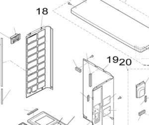 018B. Vänster sidopanel till utedel Nordic Inverter/Bosch Compress 5000