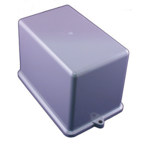Lock K7-box, grå plast, 90 x 100 x 140 mm